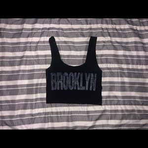EUC XS Black “Brooklyn” Crop Top